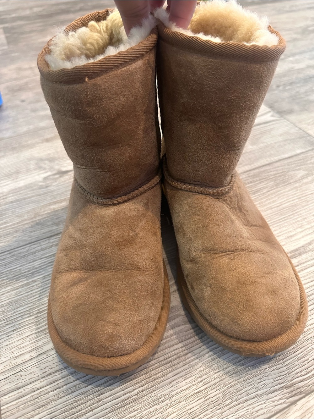 UGG Kids Chestnut Suede Sheepskin Boots